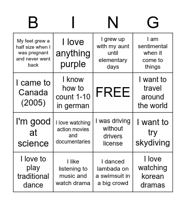 Staff BINGO Card