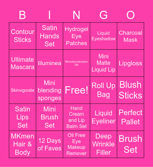Pink Weekend Bingo! Bingo Card