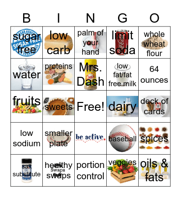 Healthy Eating Bingo EASC Bingo Card