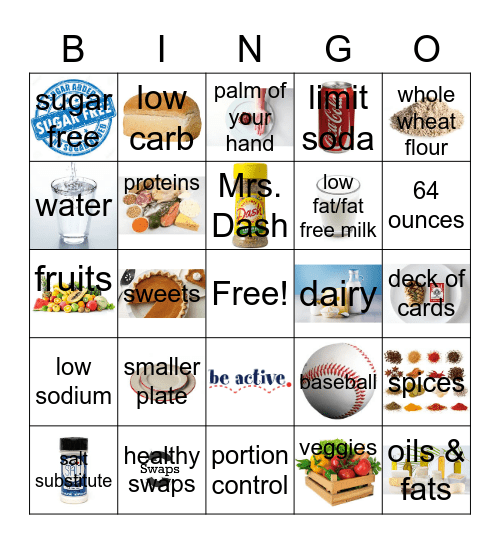 Healthy Eating Bingo EASC Bingo Card