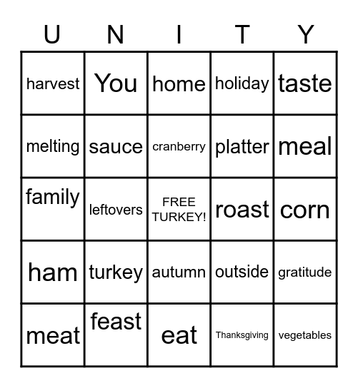UNITED WAY 2020 Bingo Card