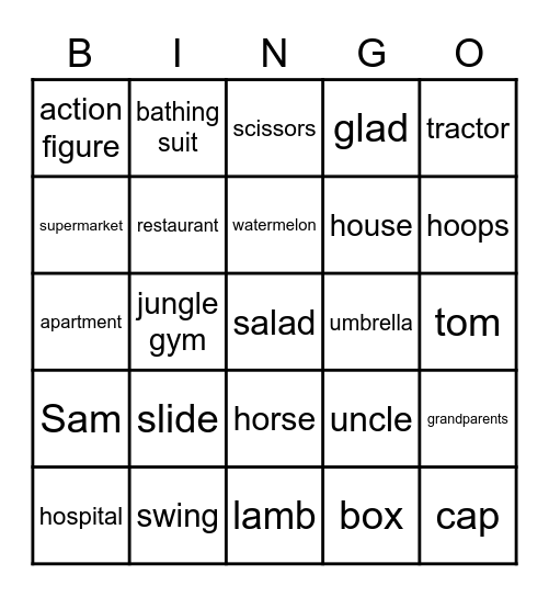 Review Bingo Card