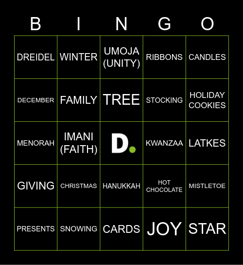 DELOITTE HOLIDAY BINGO Card