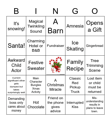 Christmas Movie Bingo Card