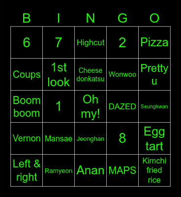 Vern’s bingo card :sparkle: Bingo Card
