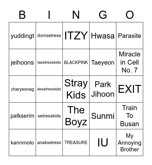BINGO bareng anaksetress Bingo Card