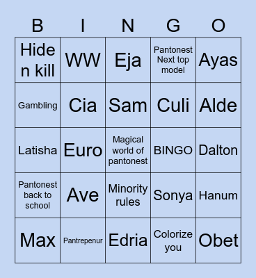 BINGO TERAKHIR PANTUN Bingo Card