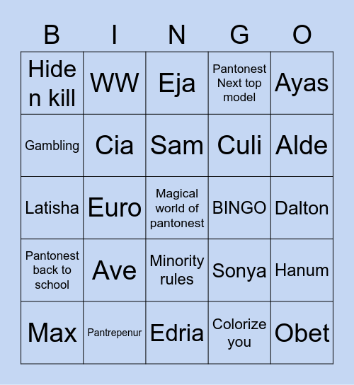 BINGO TERAKHIR PANTUN Bingo Card