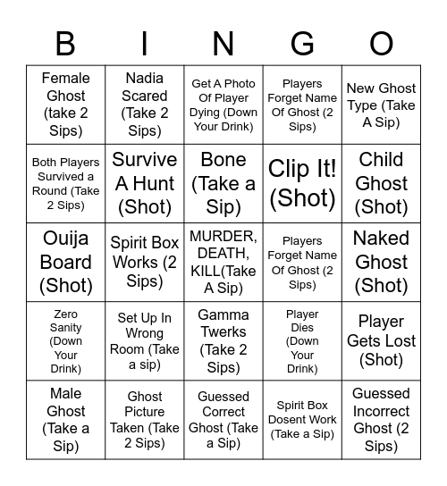 TTV.Stapled Life - PhasmoPhobia Bingo Card