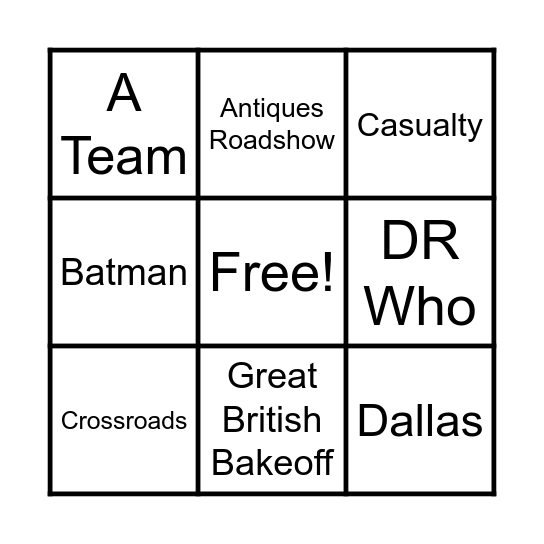 Craigs Quiz Bingo Card