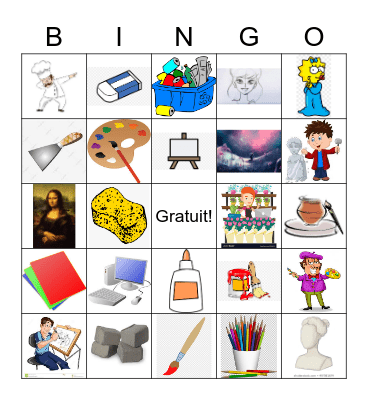 Arts Bingo Card