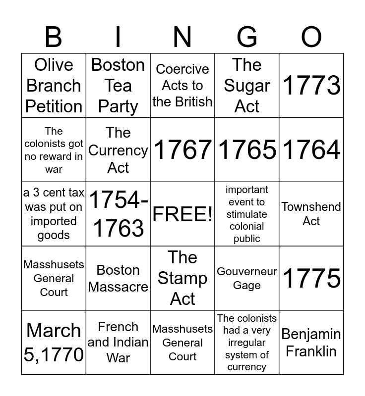 causes-of-american-revolution-bingo-card