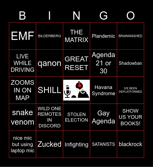 CONSPIRACY BINGO Card
