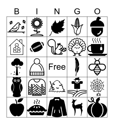 Fall Bingo Card