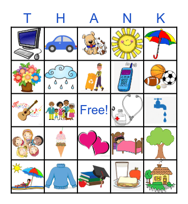 Gratitude BINGO Card