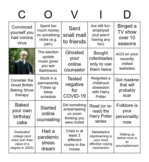 Can You Relate to Kylie's COVID Quarantine? Bingo Card