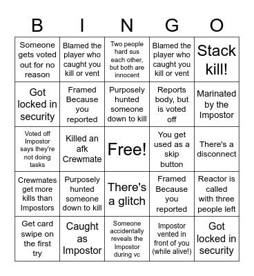 among bingo buds Bingo Card