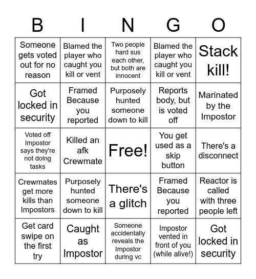 among bingo buds Bingo Card