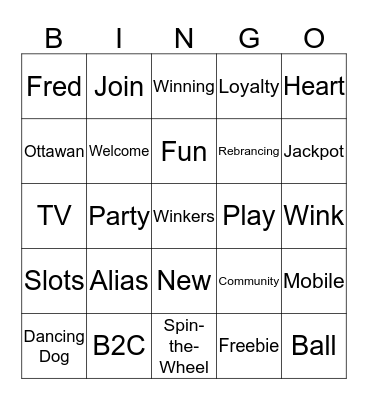 Wink if you're in! Bingo Card