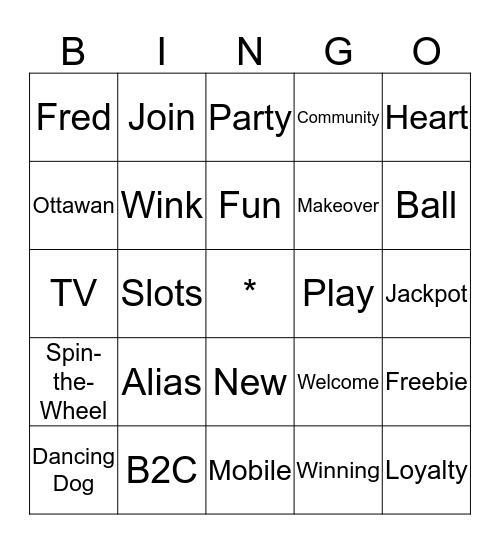 Wink if you're in! Bingo Card