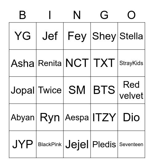 ohYEAH BINGO Card