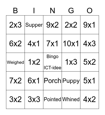 Henry And Mudge Vocabulary BINGO Card