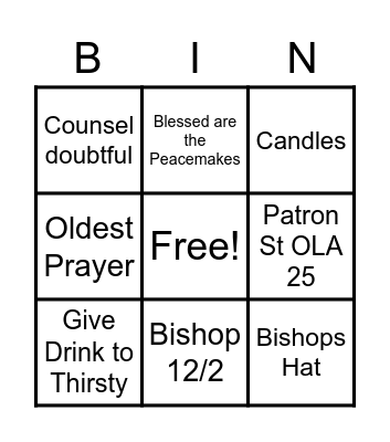 OLA 2020 Class Bingo Card