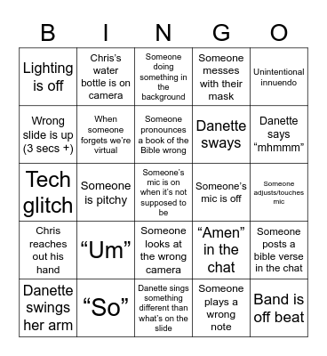Waypoint Virtual Bingo Card