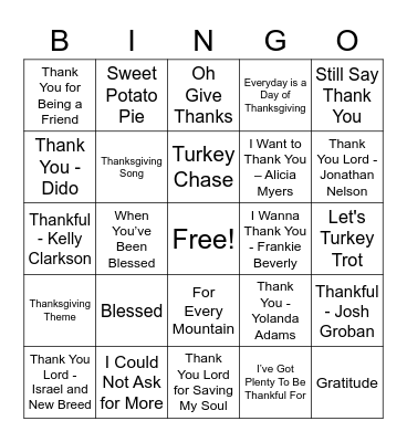 UPCAG Gratefulness Gathering Bingo Card