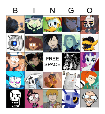 Favorite Character Bingo Card
