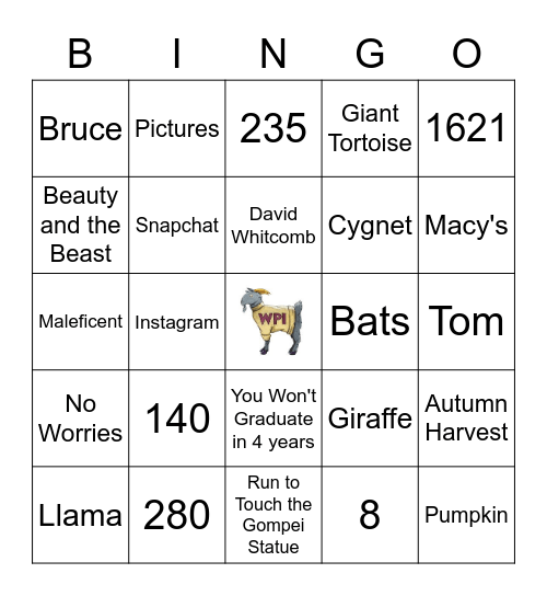 Trivia Bingo! Bingo Card
