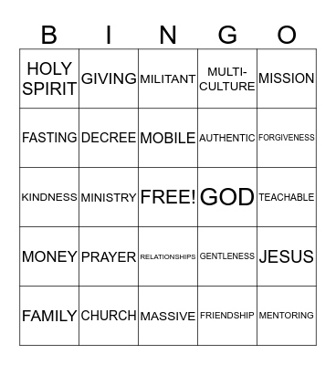 CHAIN BREAKERS Bingo Card