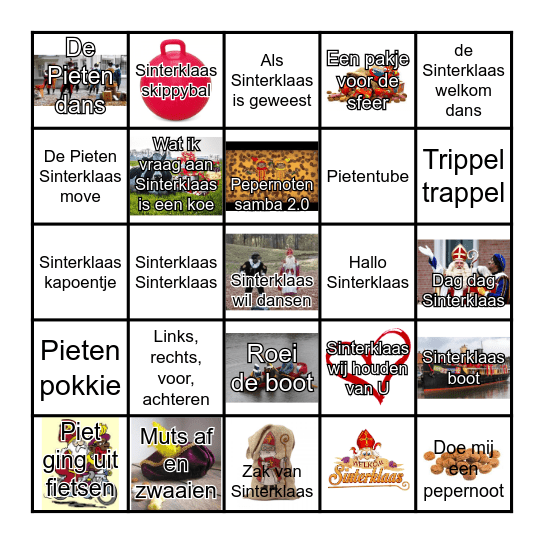 SWINGO Sinterklaasfeest Kleinerf Bingo Card