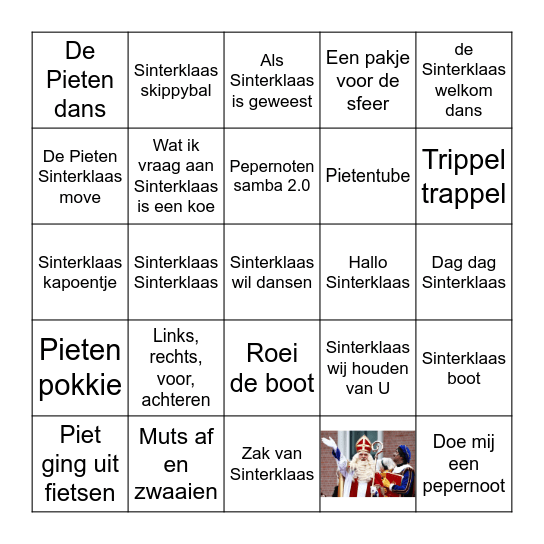 SWINGO Sinterklaasfeest Kleinerf Bingo Card