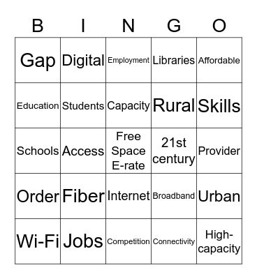 E-rate Bingo Card