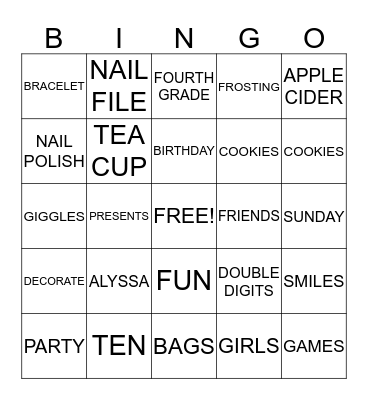 Bingo Card