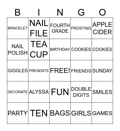 Bingo Card