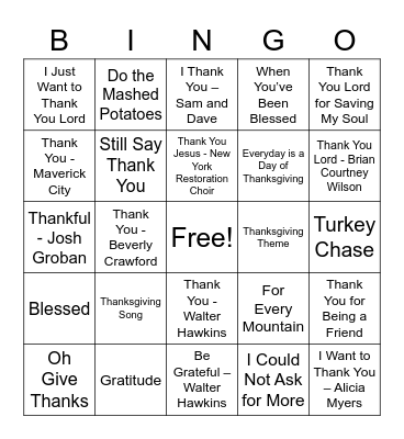 UPCAG Gratefulness Gathering Bingo Card
