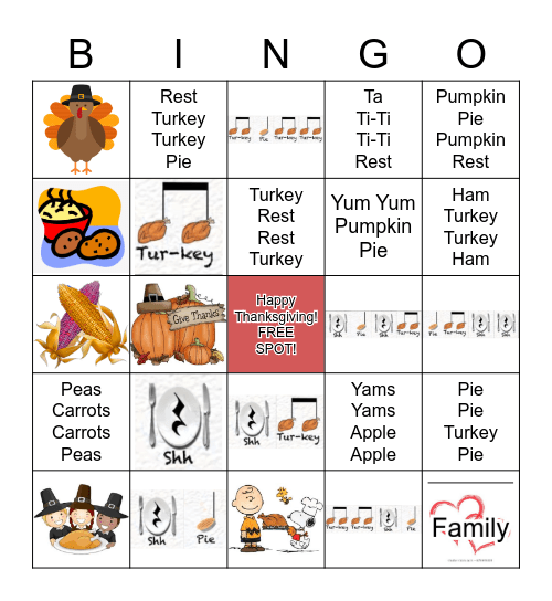 Thanksgiving with Ta's and TiTi's! Bingo Card