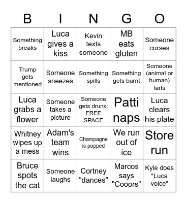 De Lotto Thanksgiving Bingo Card