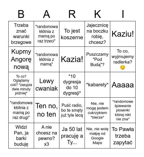 Tata Bingo Card