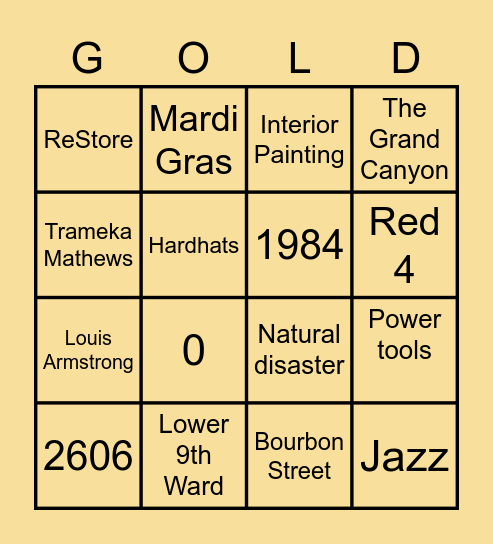 Round 2 Bingo Card