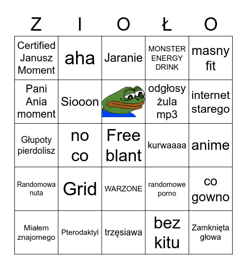 JanuszBingo Card