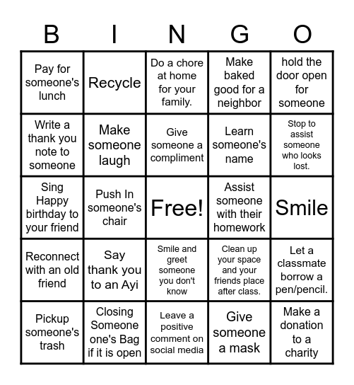 Anchor Group 10G Bingo Card