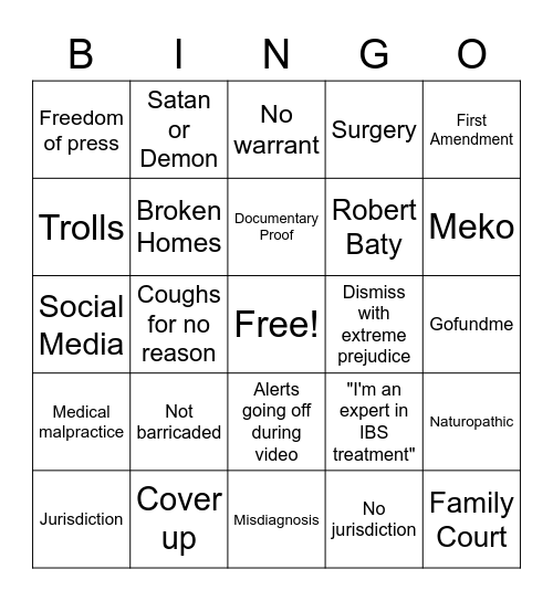 Franny and Arlena Derp 2 Bingo Card