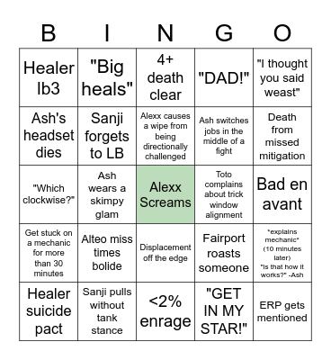 Eden's Promise Prog Bingo Card