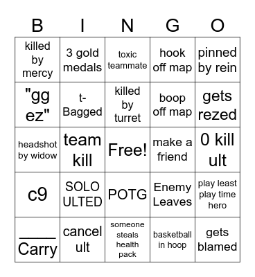 OW BINGO Card