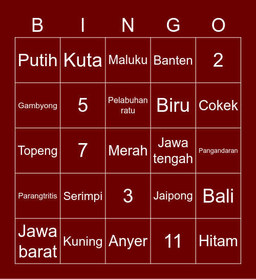 PUNYA HYUNGWON Bingo Card