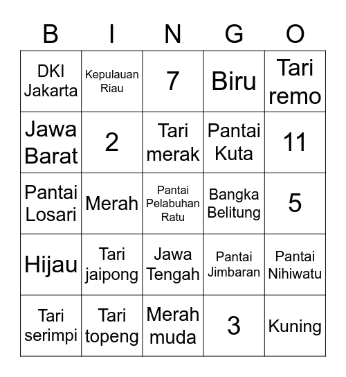 MV94WENDY Bingo Card