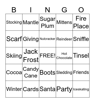 Holiday BINGO Card